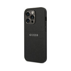 Оригинальный чехол GUESS Saffiano Metal Logo для iPhone 14 Pro (6,1″) - Черный цена и информация | Чехлы для телефонов | 220.lv