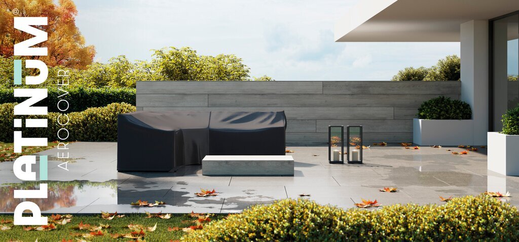 Aizsargpārvalks dārza stūra dīvānam ar platformām Platinum AeroCover 255x255x90xH30/45/70 cena un informācija | Krēslu paliktņi | 220.lv