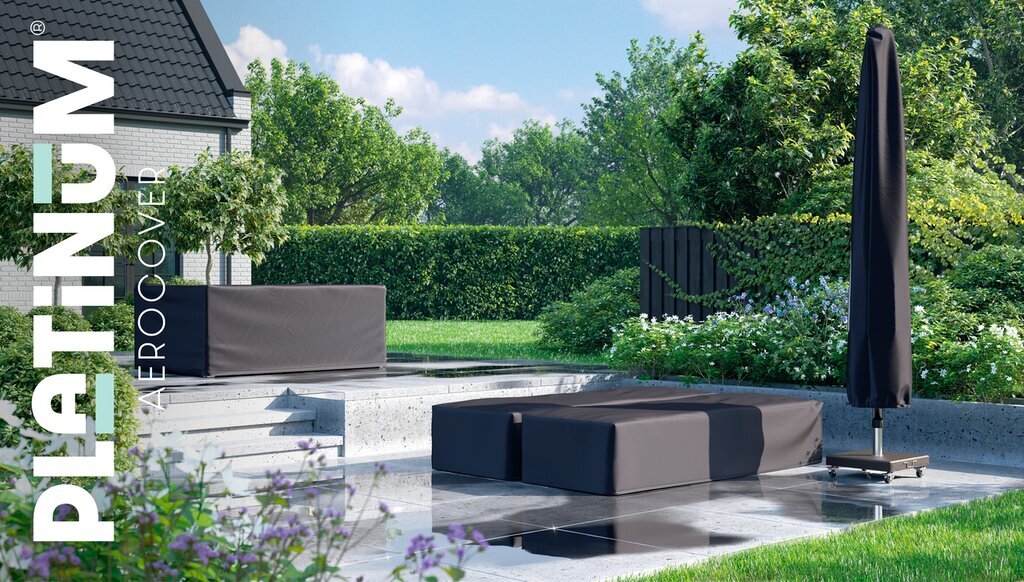 Aizsargpārvalks dārza stūra dīvānam ar trapecveida stūri Platinum AeroCover 270x270x100xH70 cena un informācija | Krēslu paliktņi | 220.lv