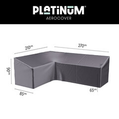 Защитный чехол для садового углового дивана  Platinum AeroCover 270x210х85хВ65/90 (левый) цена и информация | Подушки, наволочки, чехлы | 220.lv