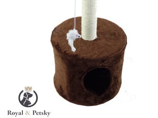 Kaķu kaste ar māju, 108 cm, brūna цена и информация | Royal&Petsky Товары для животных | 220.lv