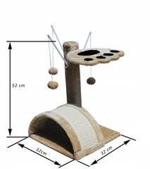 Kaķu nagu asināmais, 32x32x52 cm, bēša cena un informācija | Kaķu mājas, nagu asināmie | 220.lv
