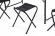 Saliekams tūristu galds ar krēsliem Outtec, 60x120x54,5 cm, melns cena un informācija |  Tūrisma mēbeles | 220.lv
