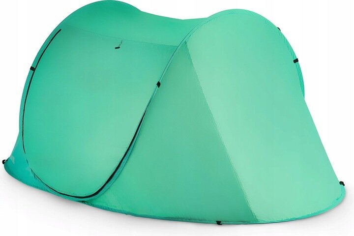 Pludmales telts ar nojumi Outtec, 230x140x110 cm, zaļa cena un informācija | Teltis | 220.lv