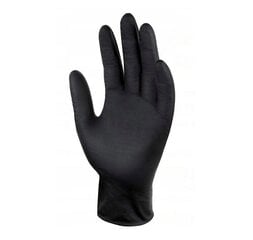 Одноразовые нитриловые перчатки Chamaeleon, размер L, черные, 80 штук цена и информация | Первая помощь | 220.lv