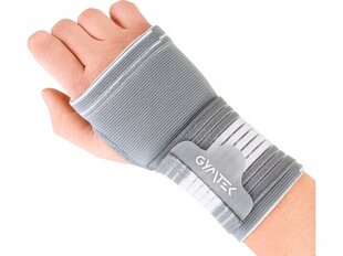 Rokas stiprinājums Gymtek, M, pelēks cena un informācija | Ķermeņa daļu fiksatori | 220.lv
