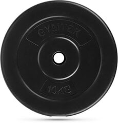 Diska svars Gymtek Gym, 2x10 kg, melns cena un informācija | Hanteles, svaru stieņi un diski | 220.lv