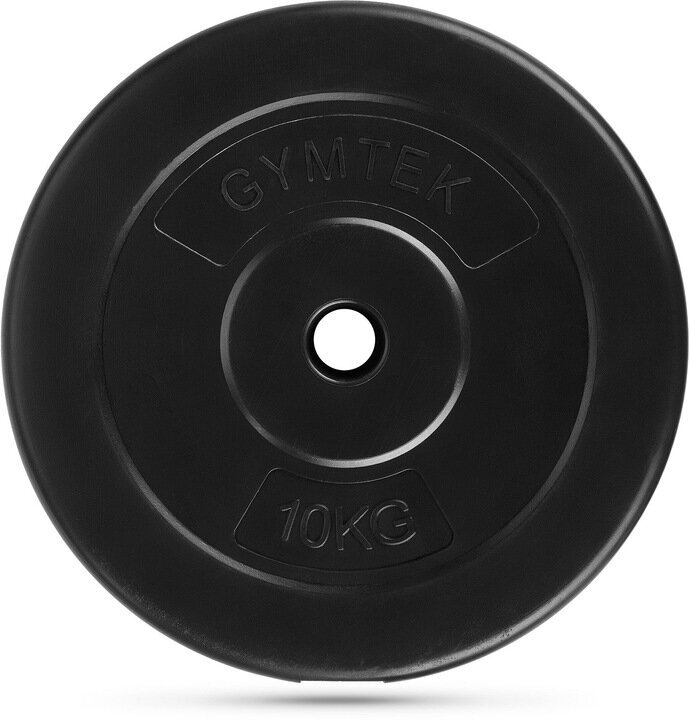 Diska svars Gymtek Gym, 2x10 kg, melns cena un informācija | Svari, hanteles, stieņi | 220.lv