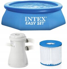 Apaļais baseins Intex Easy Set, 305 x 305 cm, ar filtru цена и информация | Бассейны | 220.lv