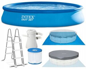 Baseins Intex Easy Set, 457x84cm, ar filtra sūkni цена и информация | Бассейны | 220.lv