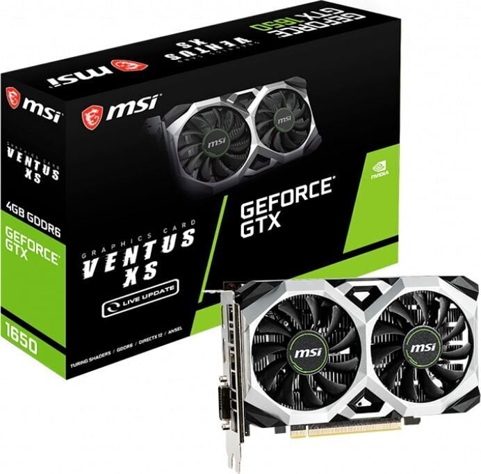 MSI GeForce GTX 1650 D6 Ventus XS V1 (GTX1650D6VENTUSXSV1) цена и информация | Videokartes (GPU) | 220.lv