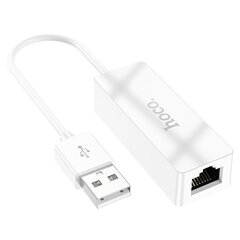 Аудио адаптер Hoco UA22 USB-A to RJ45 100 Mbp белый цена и информация | Адаптеры и USB разветвители | 220.lv