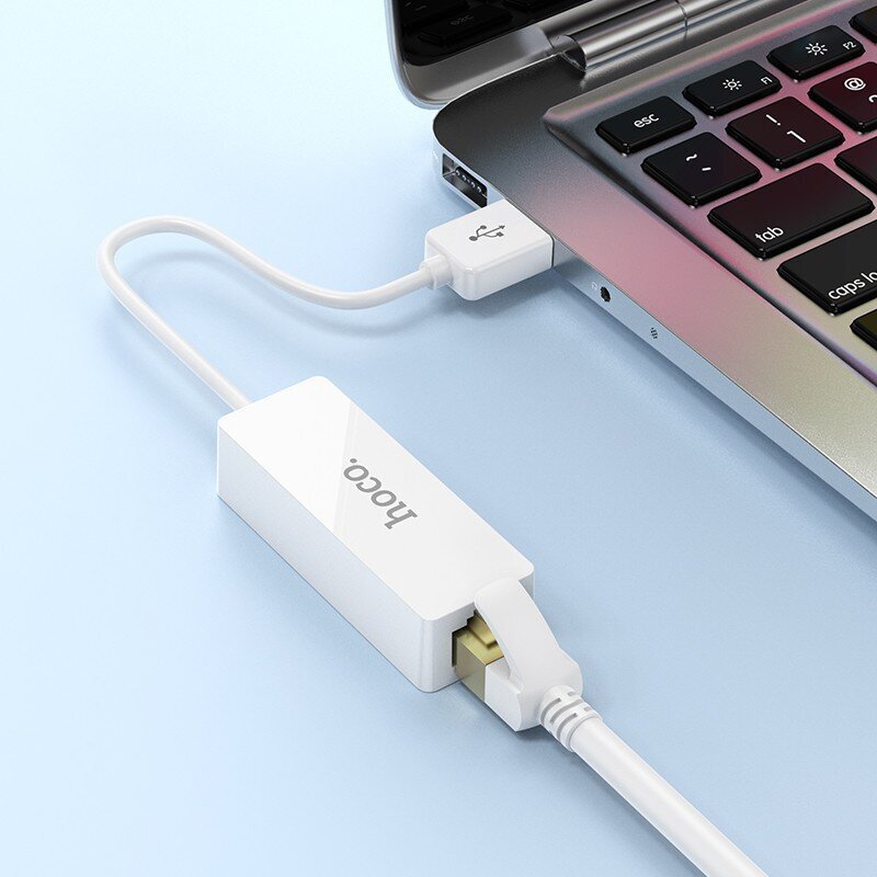 Hoco UA22 USB-A to RJ45 100 Mbp cena un informācija | Adapteri un USB centrmezgli | 220.lv