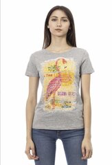 TRUSSARDI ACTION Sieviešu T-krekls. Krāsa pelēka.100% kokvilna cena un informācija | T-krekli sievietēm | 220.lv