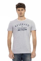Trussardi Action. Мужская футболка. Цвет серый.100% хлопок цена и информация | Мужские футболки | 220.lv