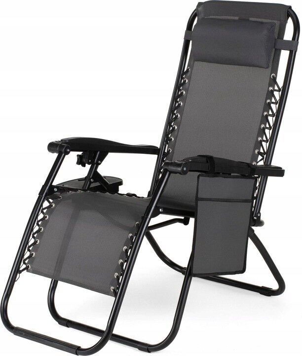 Sauļošanās krēsls Outtec Zero Gravity Ou-1272878295, pelēka цена и информация | Sauļošanās krēsli | 220.lv