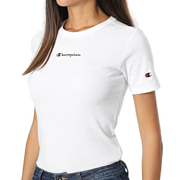 Crewneck t-krekls champion legacy sievietēm white 115430ww001 115430WW001 cena un informācija | T-krekli sievietēm | 220.lv