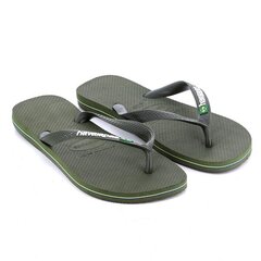 Brasil logo havaianas for men's green 41108503058 41108503058 цена и информация | Мужские шлепанцы, босоножки | 220.lv