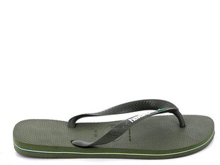 Brasil logo havaianas for men's green 41108503058 41108503058 цена и информация | Мужские шлепанцы, босоножки | 220.lv