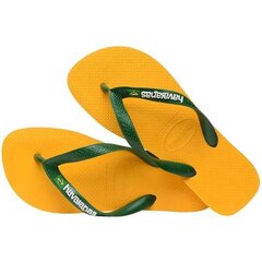 Brasil logo havaianas for men's yellow 41108501740 41108501740 цена и информация | Мужские шлепанцы, босоножки | 220.lv