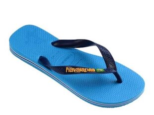 Brasil logo havaianas for men's blue 41108506946 41108506946 цена и информация | Мужские шлепанцы, босоножки | 220.lv