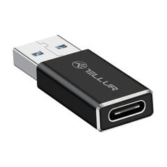 Переходник Tellur USB-A на USB-C M/F цена и информация | Адаптеры и USB разветвители | 220.lv