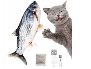 Kustīga rotaļlieta kaķiem ar uzlādējamu akumulatoru - Zivis cena un informācija | Rotaļlietas kaķiem | 220.lv