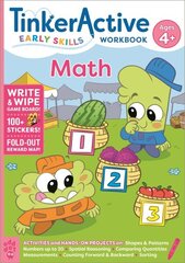 TinkerActive Early Skills Math Workbook Ages 4plus cena un informācija | Grāmatas mazuļiem | 220.lv