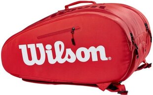 Padel rakešu futrālis Wilson Padel Super Tour Bag, sarkans cena un informācija | Padels | 220.lv