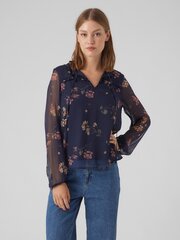 Vero Moda sieviešu blūze 10295551*02, tumši zils/rozātest 5715432291555 цена и информация | Женские блузки, рубашки | 220.lv