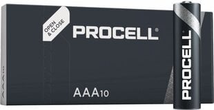 Duracell Procell AAA lr03/mn2400 alkaline elements, 10 gab. цена и информация | Батарейки | 220.lv