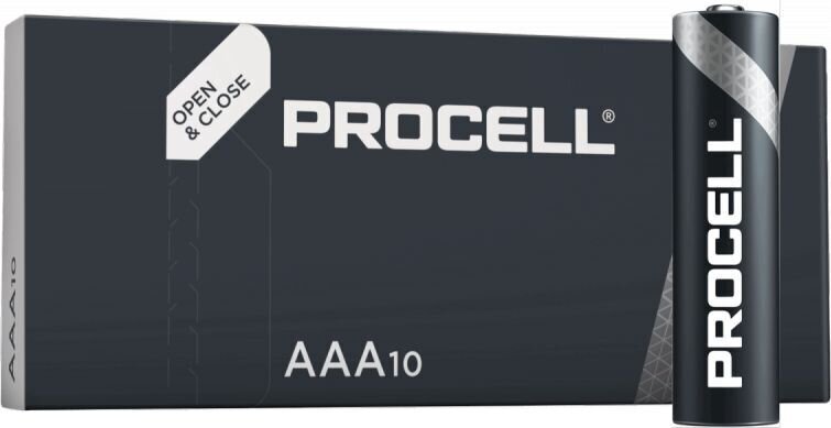 Duracell Procell AAA lr03/mn2400 alkaline elements, 10 gab. цена и информация | Baterijas | 220.lv