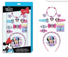 Minnie Mouse matu aksesuāri un rotaslietas, 14 gab. цена и информация | Аксессуары для волос | 220.lv