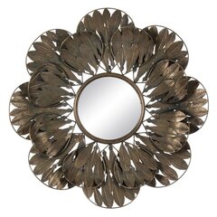 Настенное зеркало 69 x 6,5 x 69 cm Стеклянный Позолоченный Металл цена и информация | Зеркала | 220.lv