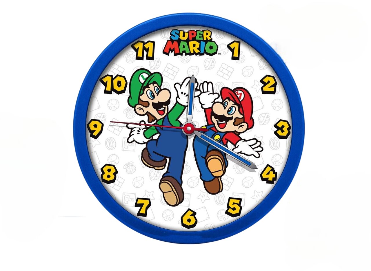 Super Mario sienas pulkstenis GSM3063 cena un informācija | Bērnu aksesuāri | 220.lv