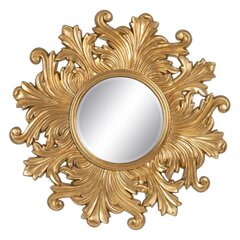 Настенное зеркало 114 x 4,5 x 114 cm Стеклянный Позолоченный Деревянный цена и информация | Зеркальца | 220.lv