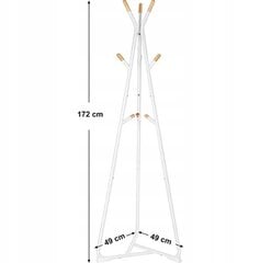 Вешалка для одежды, 49x49x172см, белый цена и информация | Вешалки для одежды | 220.lv