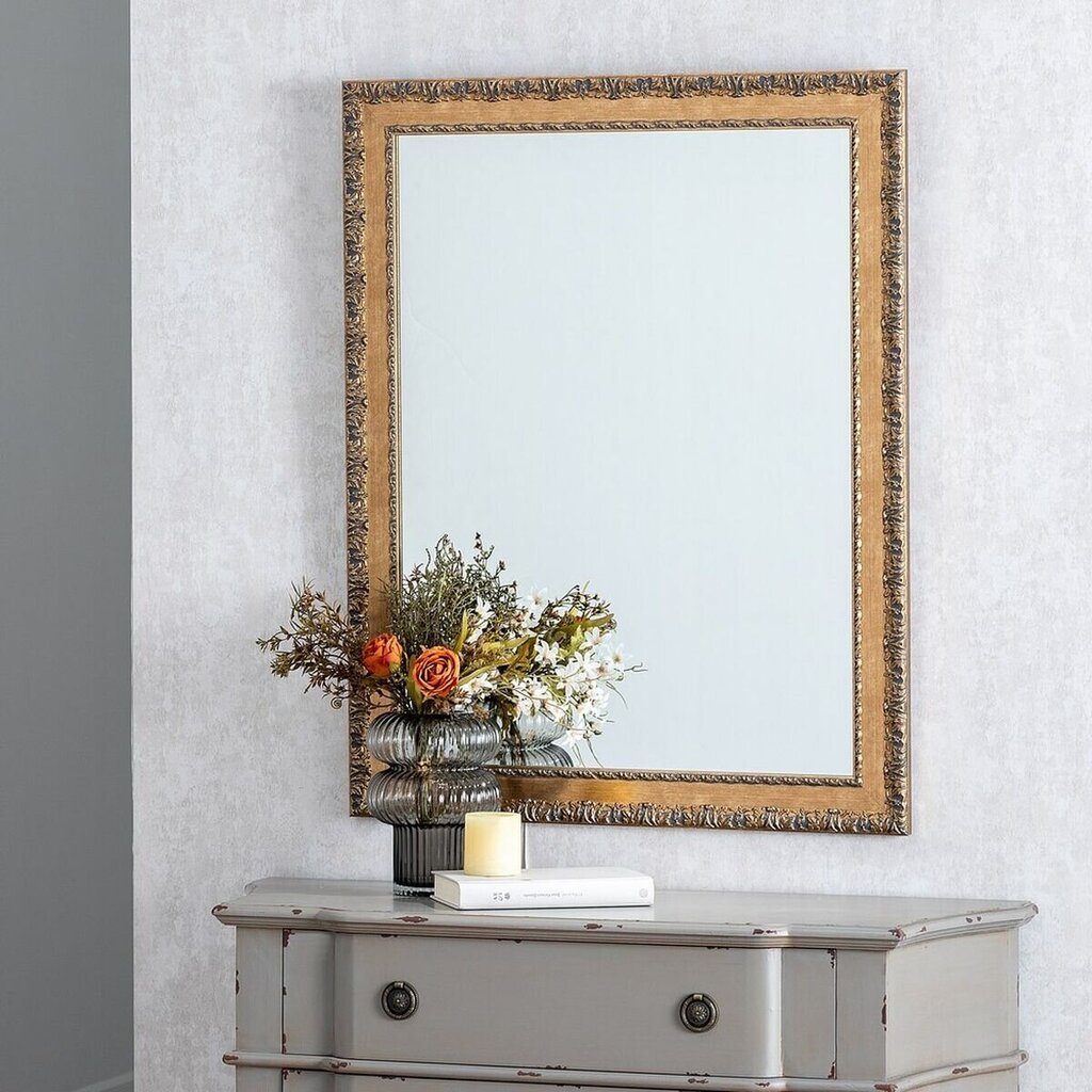 Sienas Spogulis 72,5 x 3 x 93 cm Bronza DMF cena un informācija | Spoguļi | 220.lv