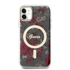 Guess PC|TPU Flowers IML MagSafe Compatible Case for iPhone 11 Kaki cena un informācija | Telefonu vāciņi, maciņi | 220.lv