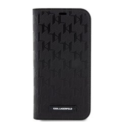 Karl Lagerfeld PU Saffiano Monogram Book Case for iPhone 12|12 Pro Black цена и информация | Чехлы для телефонов | 220.lv