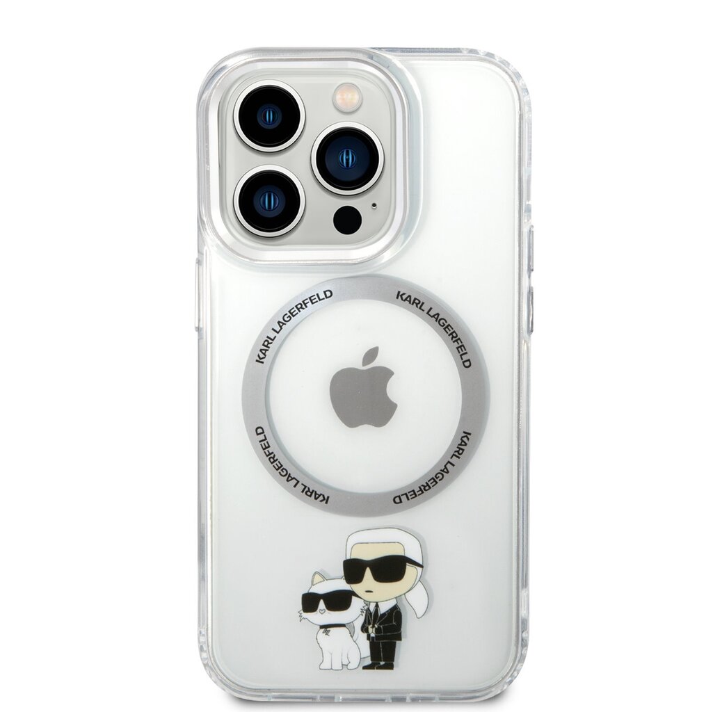 Karl Lagerfeld MagSafe Compatible Case IML Karl and Choupette NFT for iPhone 13 Pro Transparent цена и информация | Telefonu vāciņi, maciņi | 220.lv