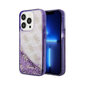 iPhone 14 (6,1") Oriģinālais GUESS Liquid Glitter 4G futrālis — Caurspīdīgs/Violets цена и информация | Telefonu vāciņi, maciņi | 220.lv