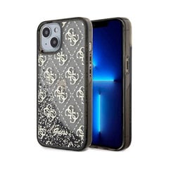 Оригинальный чехол GUESS Liquid Glitter 4G для iPhone 14 (6,1″) - Прозрачный/Черный цена и информация | Чехлы для телефонов | 220.lv