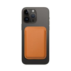 Кожаный чехол-бумажник Mag Wallet для iPhone - Оранжевый цена и информация | Аксессуары для телефонов | 220.lv