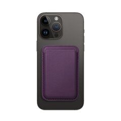 Ādas maks iPhone Mag Wallet - Tumši violeta cena un informācija | Mobilo telefonu aksesuāri | 220.lv