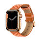 Apple Watch HOCO Elegant ādas siksniņa – Oranža 38/40/41 mm cena un informācija | Viedpulksteņu un viedo aproču aksesuāri | 220.lv