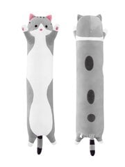 Плюшевая игрушка (подушка) кот  серый, 90com цена и информация | Мягкие игрушки | 220.lv