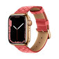 Apple Watch HOCO Elegant ādas siksniņa – Rozā 42/44/45/49 mm цена и информация | Viedpulksteņu un viedo aproču aksesuāri | 220.lv