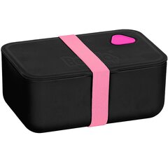 Brokastu trauks Paso BeUniq Lunch Box melns un rozā ar gumiju, 750 ml цена и информация | Детская посуда, контейнеры для молока и еды | 220.lv