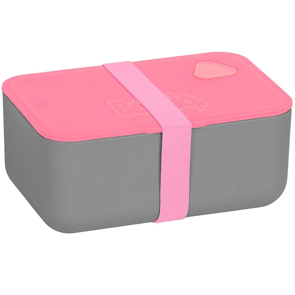 Brokastu kaste Paso BeUniq Konteiners Pusdienu kaste pelēk-rozā ar gumiju, 750 ml cena un informācija | Bērnu trauki, piena uzglabāšanas trauciņi un piederumi | 220.lv